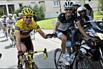 Andy Schleck pendant la dernire tape du Tour de France 2011